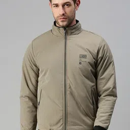 SHOWOFF Lightweight Mock Collar Padded Jacket-51
