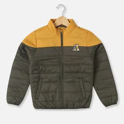Allen Solly Junior Boys Colourblocked Puffer Jacket with Patchwork-picture-43