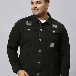 Turning Blue Men Plus Size Biker Fit Jacket-48