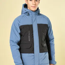 SF JEANS by Pantaloons Men Hooded Colourblocked Casual Padded Jacket-image-96