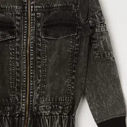 Fame Forever by Lifestyle Boys Denim Jacket with Patchwork image 3