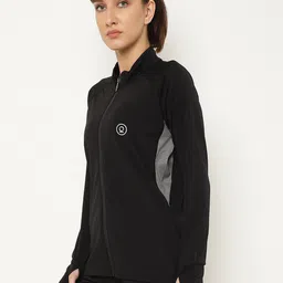 Chkokko Women Black Sporty Jacket-picture-26