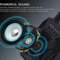 Techobucks 3D Extra Bass Trolley Speaker With Disco Lights|3D sound 10 W Bluetooth Laptop/Desktop Speaker image 3