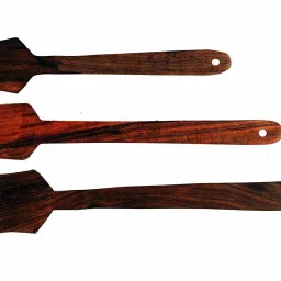 Woodykart Rosewood Serving and Cooking Spoon Set of 2 - Flip (Dosa and roti Palta | Handmade | Ideal for Non Stick) Wood Cooking Spoon, Serving Spoon Set-8