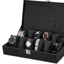 Men's and Women's Watch Box Holder Organizer Case in Black color Watch Box-image-87