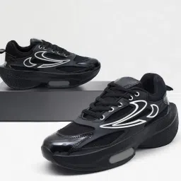 Mens Stylish Black Sports Sneakers Air Zoom for Running, Walking & Gym Training Sneakers For Men-image-16