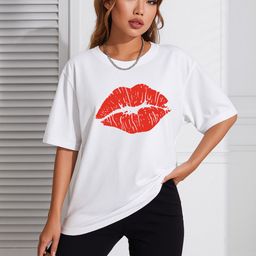 szn Women Printed Round Neck Polycotton White T-Shirt-picture-16