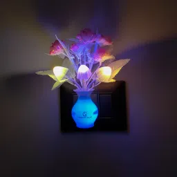 Energy Saving Colour Changing Automatic Sensor Mushroom Shaped (Pink) Night Lamp-17