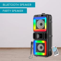 SACRO Pushpa(PORTABLE BLUETOOTH PARTY SPEAKER) 3D Sound With Karaoke Mic/RGB LightE194 40 W Bluetooth Party Speaker-picture-14