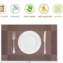 yelona Rectangular Pack of 6 Table Placemat image 3