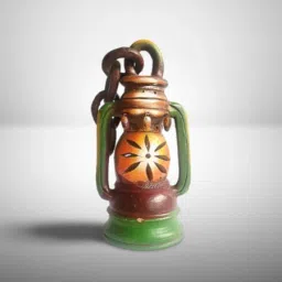 Fancy Clay Hanging Lamp (Laaltain) Multicolor Earthenware Hanging Lantern-picture-10