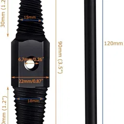 inditrust Broken Pipe Extractor 1/2'' 3/4'' Double-Head Tap Faucet Valve Screw Extractor Damaged Screw Drill Bits Remover Multifunctional Hex Connector image 2