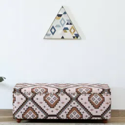 mudramark from pepperfry Amravan Fabric Linen Trunk In Multi-Colour-picture-18