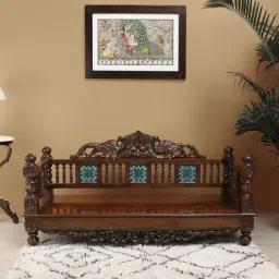 mudramark from pepperfry Rukmini Solid Wood Swing in Walnut Colour-picture-26