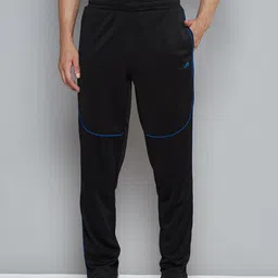 Alcis Men Navy Black Solid Slim Fit Running Track Pants-image-42
