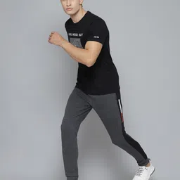 Alcis Men Charcoal Grey Solid Slim Fit Joggers-image-21