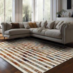 sapana carpet-mats Beige Abstract Polypropylene 6 ft x 9 ft Machine Made Carpet-picture-11