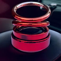 Solar Powered Rotatin Double colour Perfume Car Air Freshener Aroma Oil-image-85