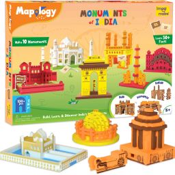 Mapology Monuments of India- Construction Set- Make 10 Monuments- for 5 Years+-12