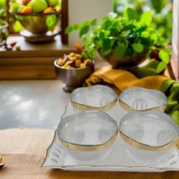 nabhya Multipurpose Airtight Dry Fruit Storage Container With Lid & Serving Tray Container Serving Set image 3