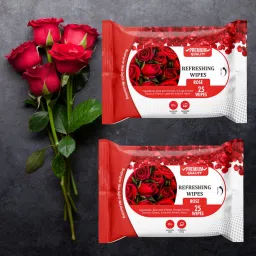 Pack of 2 Rose Face Wipes – Refreshing Wet Wipes for Women & Men-image-49