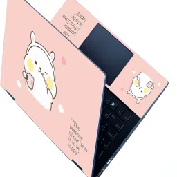 STICKER PRO Full Panel Laptop Skin For 15.6 inch Laptop - Cute Rabit Purpose of Life Stretched Vinyl Laptop Decal 15-image-15