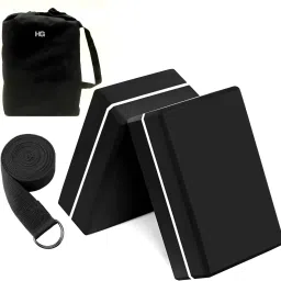 Yoga Blocks Set of 2 with Belt for Exercise EVA Foam Blocks for Pilates Bricks Yoga Blocks-image-16