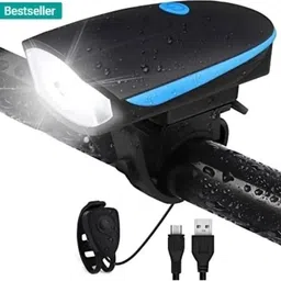 highrider Front Cycle Light with Horn, (Blue) USB Rechargeable LED Bell-picture-24