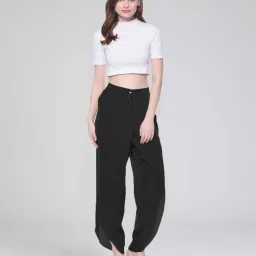Solid Pure Crepe Women Harem Pants-image-99