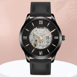 Automatic Black Dial Analog Watch- For Men TWEG208SMU03-1