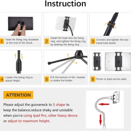 Hold up 2.1m Lazy tripod with Height-Adjustable Stand-01 Mobile Holder image 4