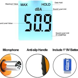 real instruments Digital Sound Noise Level Meter Decibel Tester Audio Volume Measuring Instrument Sound Meter image 3