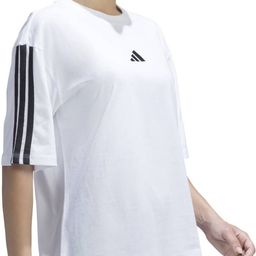 adidas Women Striped Round Neck Pure Cotton White T-Shirt-picture-16