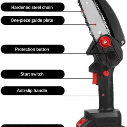 vastarpara Cordless Battery Powered with 48V Rechargeable With 1 Chain Hand Handheld Chainsaw for Tree Trimming & Branch Pruning Wood Cutting Chainsaw Cordless Chainsaw image 2