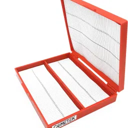 Slide Box with Hinged Cover, 100 Slide Capacity - Polypropylene Microscope Slide Box-2