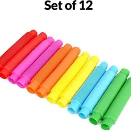 Pop Tubes Pack Of 12 Sensory Fidget Toy for Kids Adults Sensory Tool Stress Toys-image-88