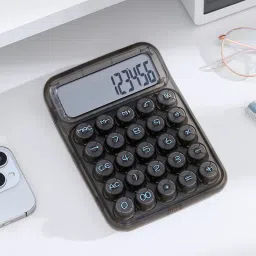samvardhan Desktop Calculator Black Color Mechanical Large LCD for Business Office 12-Digit Display Desktop Calculator for Office, School & Home Use BasicCalculator image 2
