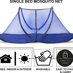 sasdan Polyester Adults Washable Verticle Zip Mosquito Net - L,B,H (7 x 7 x 4.6 ft) with High-Quality Zip Mosquito Net image 5