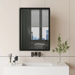 Black Wooden Frame Mirror 12x18 Inch Bathroom Mirror Looking Mirror Bathroom Mirror-image-92