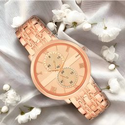 Stylish Slim Fit Bracelet Strap Analog Watch - For Women Premium Metal Chain Strap Analog Wrist Watch for Girls and Ladies-image-72