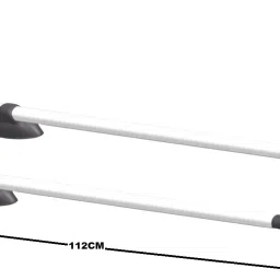 rhtdm Car Stylish Roof Rails (Drill Free) in Rocket Curve Design in Silver Colour_32 Car Beading Roll For Hood image 4