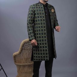 Ethzy Self Design Sherwani image 3