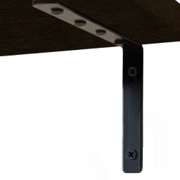 Flux 3 Black Wooden Wall Shelf with Particle Board and L Bracket Stylish Storage Particle Board Wall Shelf image 3