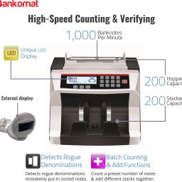 BANKOMAT Premium Quality Heavy Duty Counting Machine with Fake Note Detection & Fast Note Counting Machine image 2