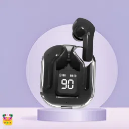 Ultrapods Max Blutooth Earbuds With Transparent Design Case & Led DisplayQ372 Bluetooth Headset-image-74