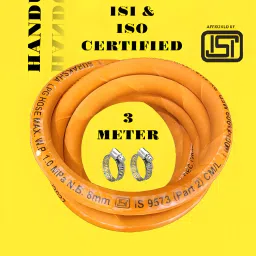 3 Meter ISI & ISO CERTIFIED Gas Pipe Super Suraksha Fine Quality(cm-300/Foot-9.8 Hose Pipe-image-86