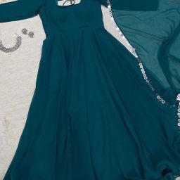 Solid Georgette Stitched Anarkali Gown-image-87