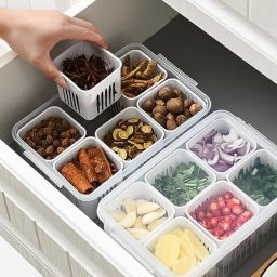 Plastic Kitchen-Storage-Set-Storage-in-Kitchen-Vegetable-Storage-Draining-Crisper Storage Basket-26