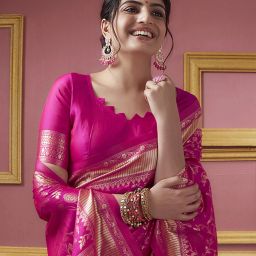 Woven, Embellished Banarasi Pure Silk, Jacquard Saree-28