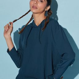 KICA Women Blue Lightweight Crop Outdoor Dry Fit Sporty Jacket-image-19